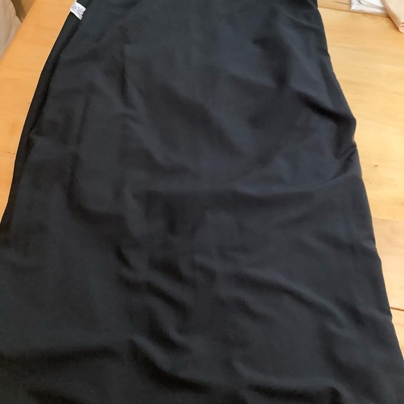 NICOLE MILLER Metallic Bronze/Black Silk Plunge Formal Gown - Picture 12 of 13